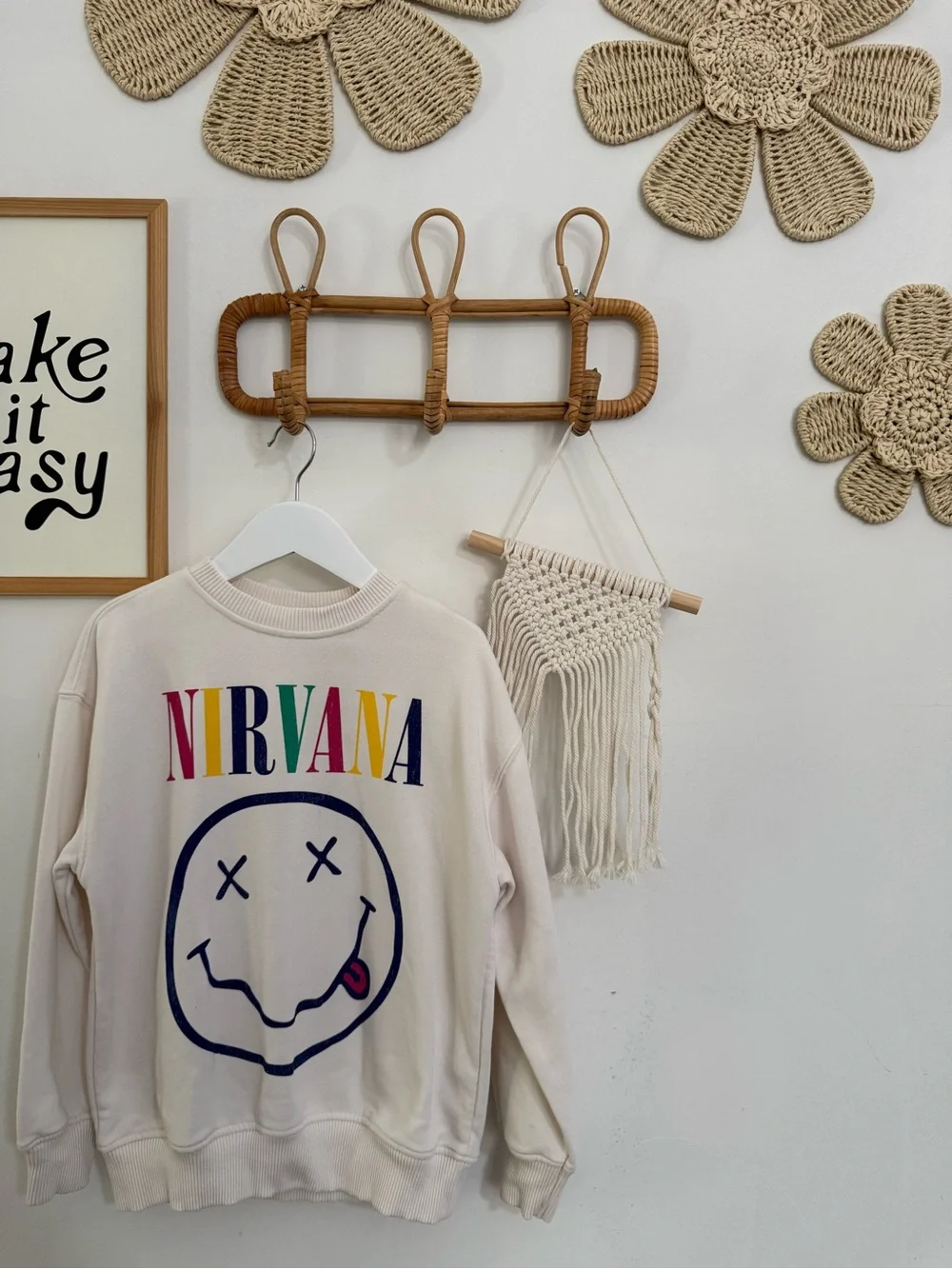 Zara - size 8-9y - Nirvana colorful logo sweatshirt